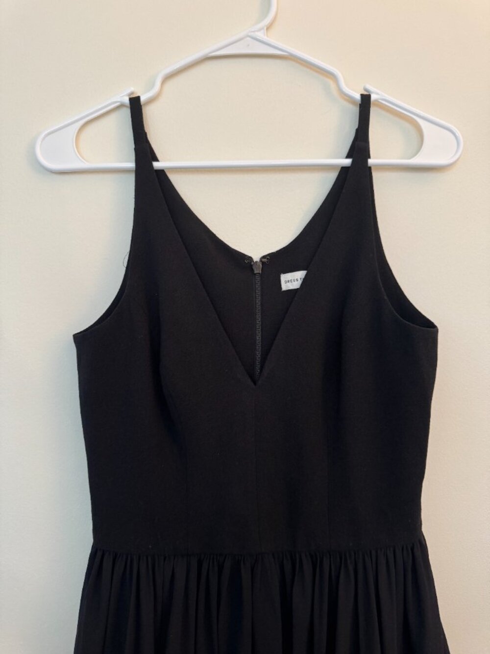 Dress the Population Women's Alicia Plunging Mix Media Sleeveless Fit and Flare - Picture 2 of 6